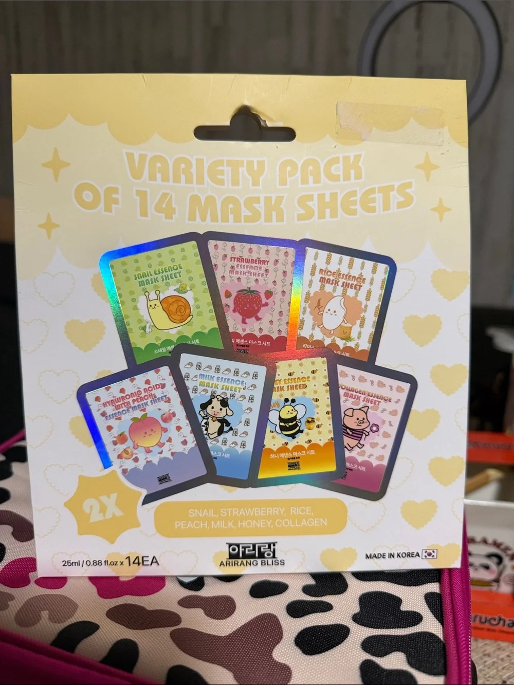 Arirang Bliss Variety Pack of 14 Face Mask Sheets - NIB Made In Korea